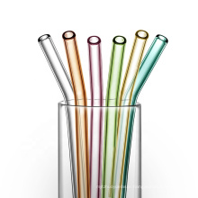 Fashion Hot Straws Bent color Drinking Glass Straws For Kitchen Barware